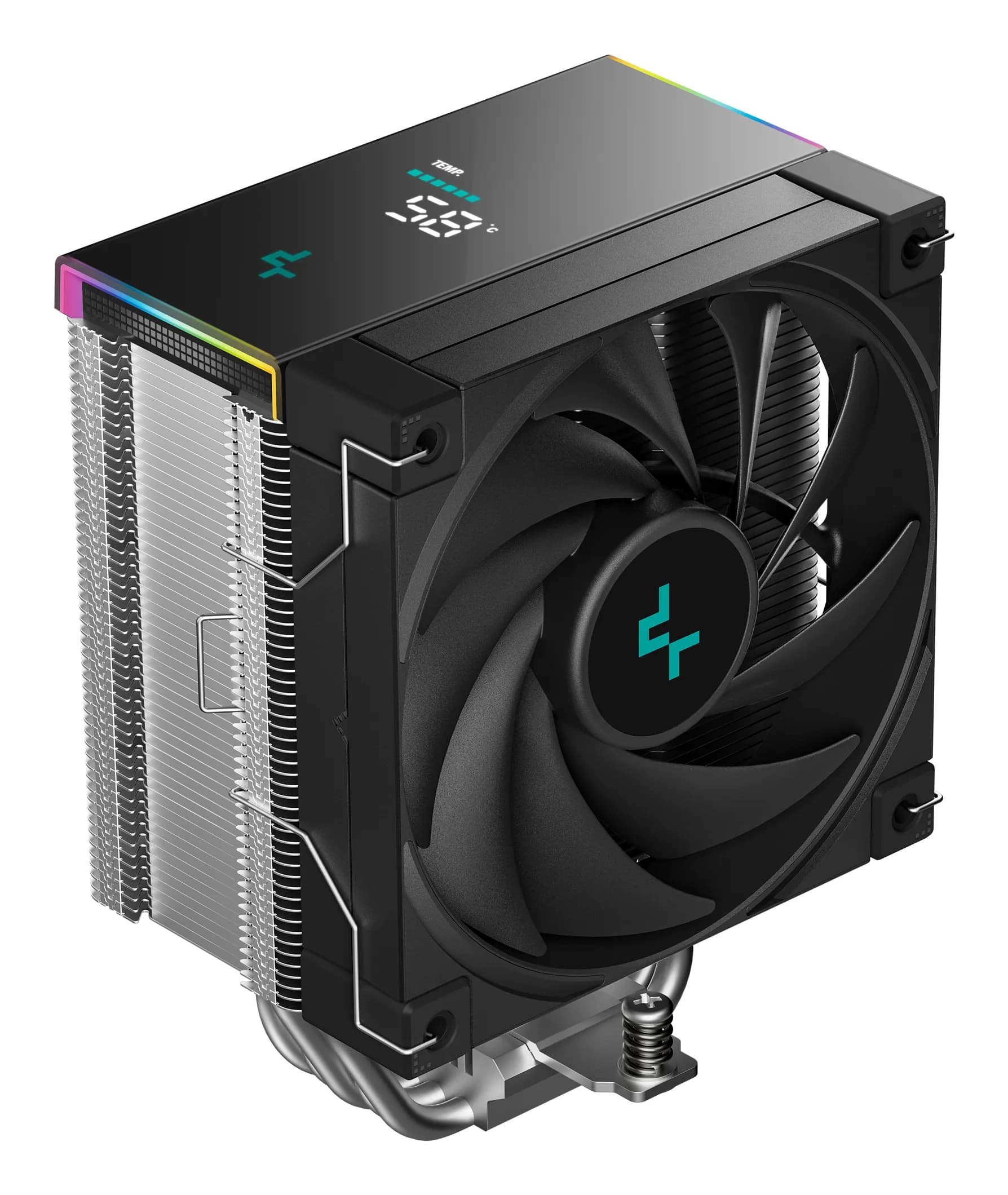 DeepCool AK500S DIGITAL SE, 120 mm ARGB -prosessorijäähdytin, musta