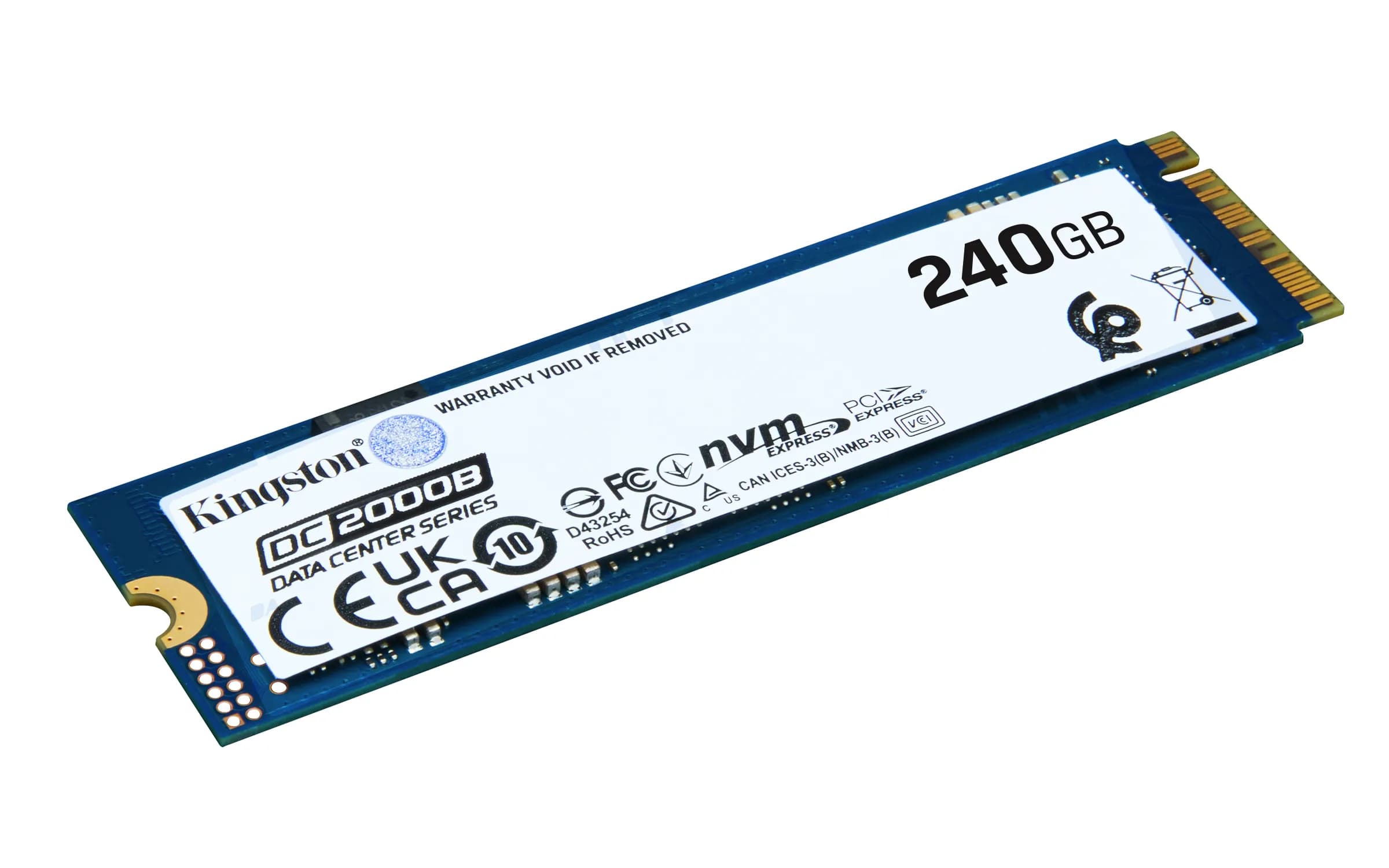 Kingston DC2000B Heatsink 240 Gt M.2 PCIe 4.0 NVMe -SSD-levy