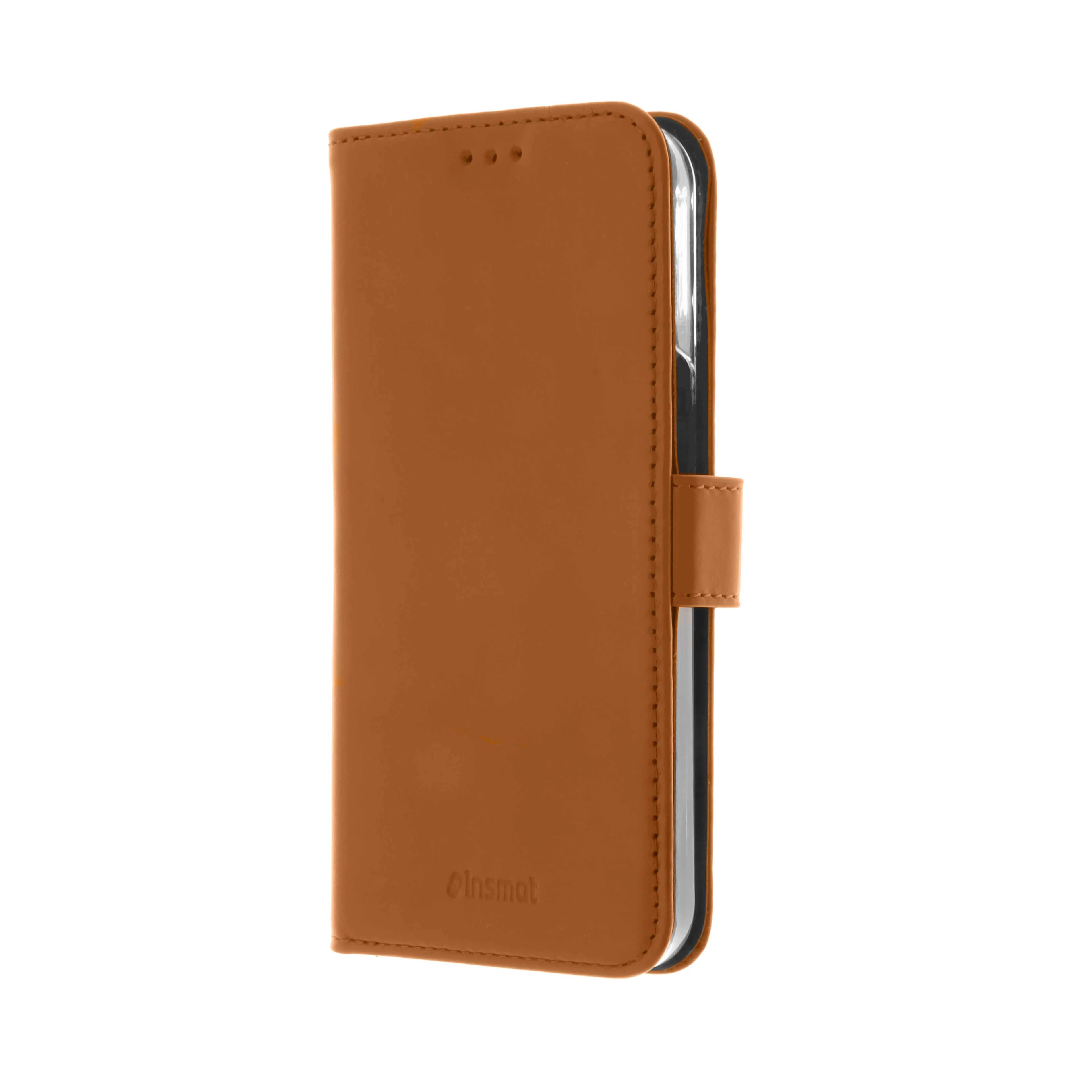 Insmat Flip Case, iPhone 13 Pro -lompakkokotelo, Ruskea