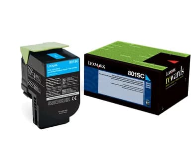 Lexmark 80C2SC0 -laservärikasetti, syaani