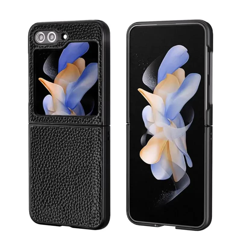 Insmat Clear Cover Galaxy Z Flip5 -suojakuori, musta