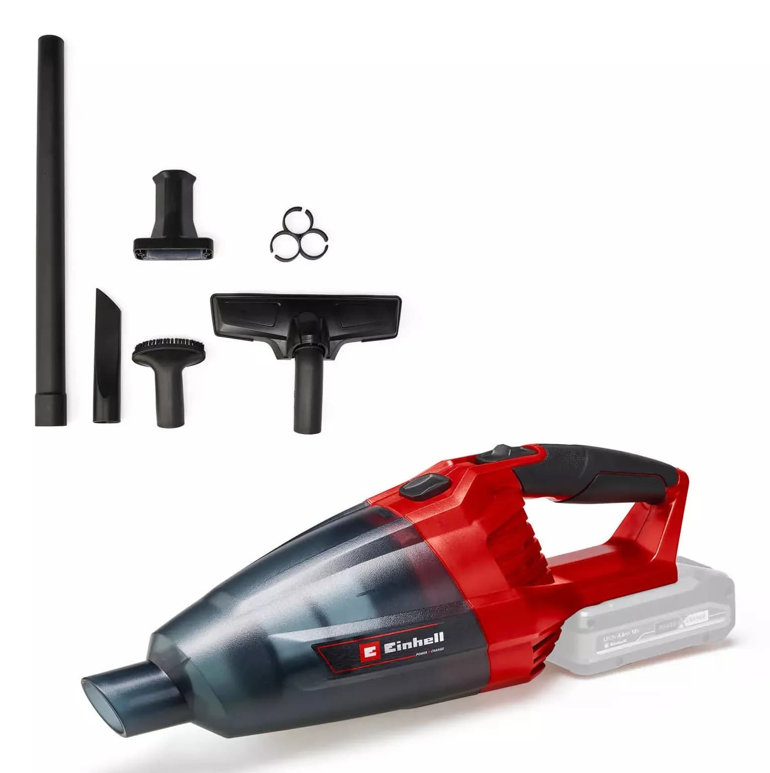 Einhell TE-VC 18 Li Solo -käsikäyttöinen imuri, musta/punainen