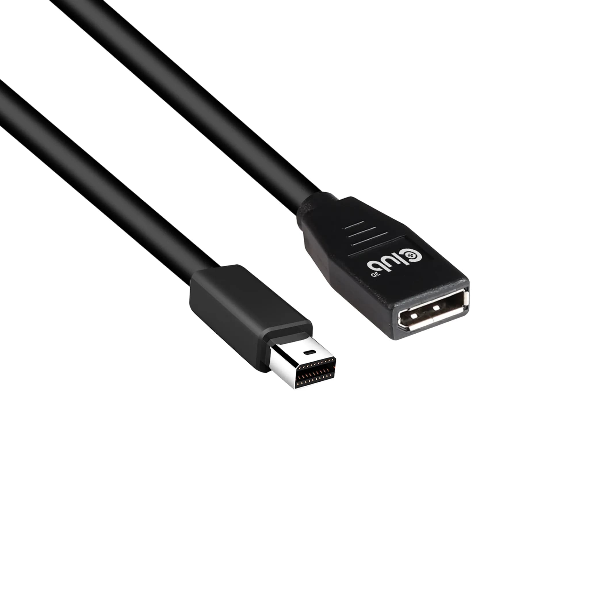 Club 3D Mini DisplayPort to DisplayPort 1.4 jatkokaapeli, jossa 8K, 1 m, musta