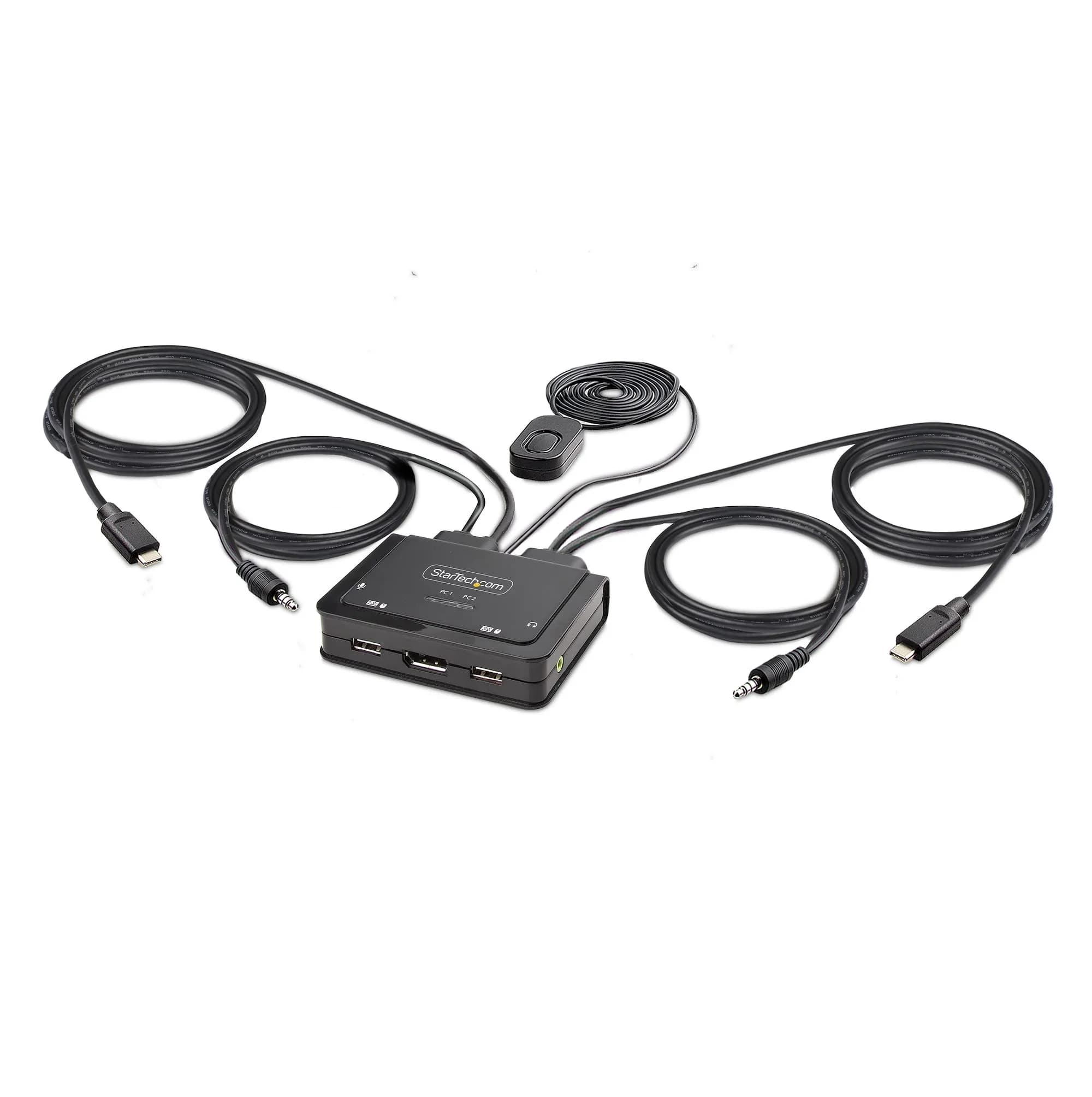 2-Port USB-C Cable KVM Switch 4K 60Hz