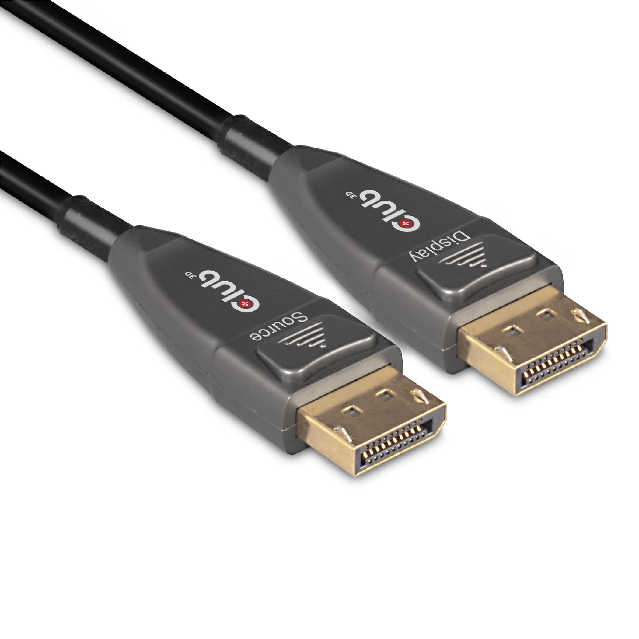 CLUB 3D DisplayPort 1.4 aktiivinen optinen kaapeli, jossa 8K, 20 m, musta