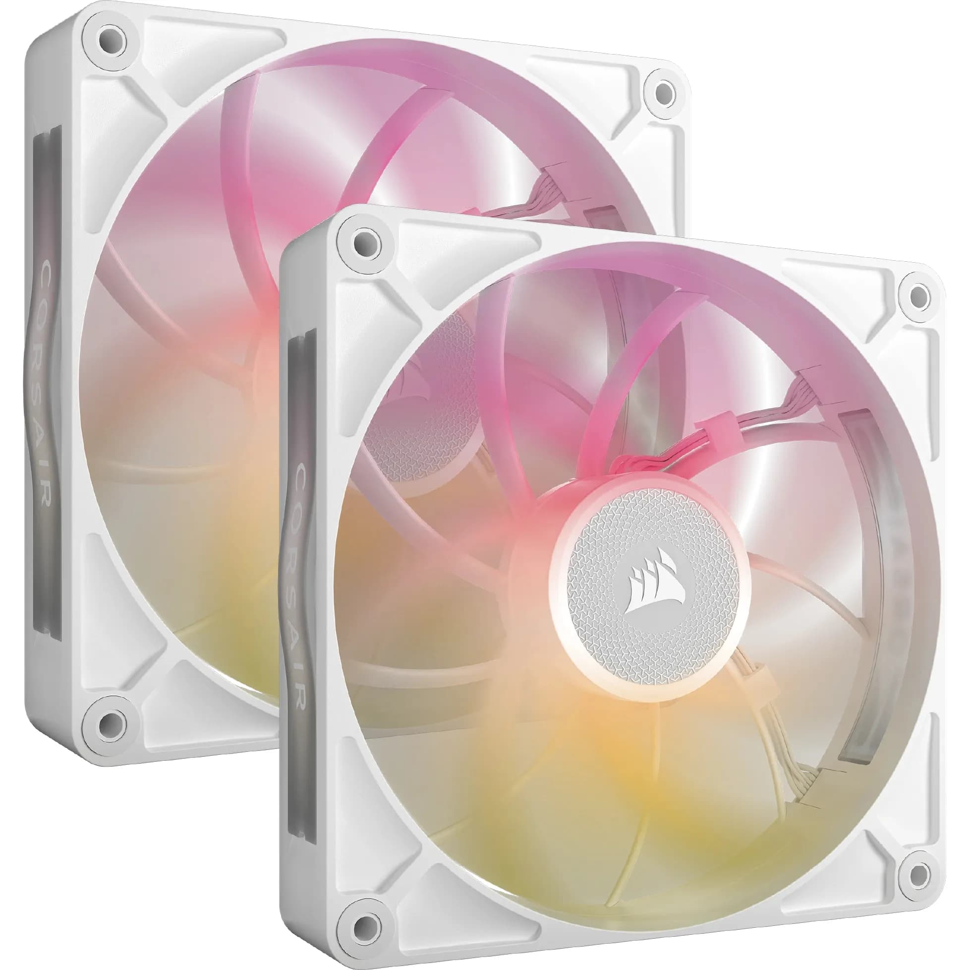 Corsair iCUE Link RX140 MAX PWM RGB -tuuletinsarja, Magneettilaakeri, 140 mm, 2 kpl, valkoinen