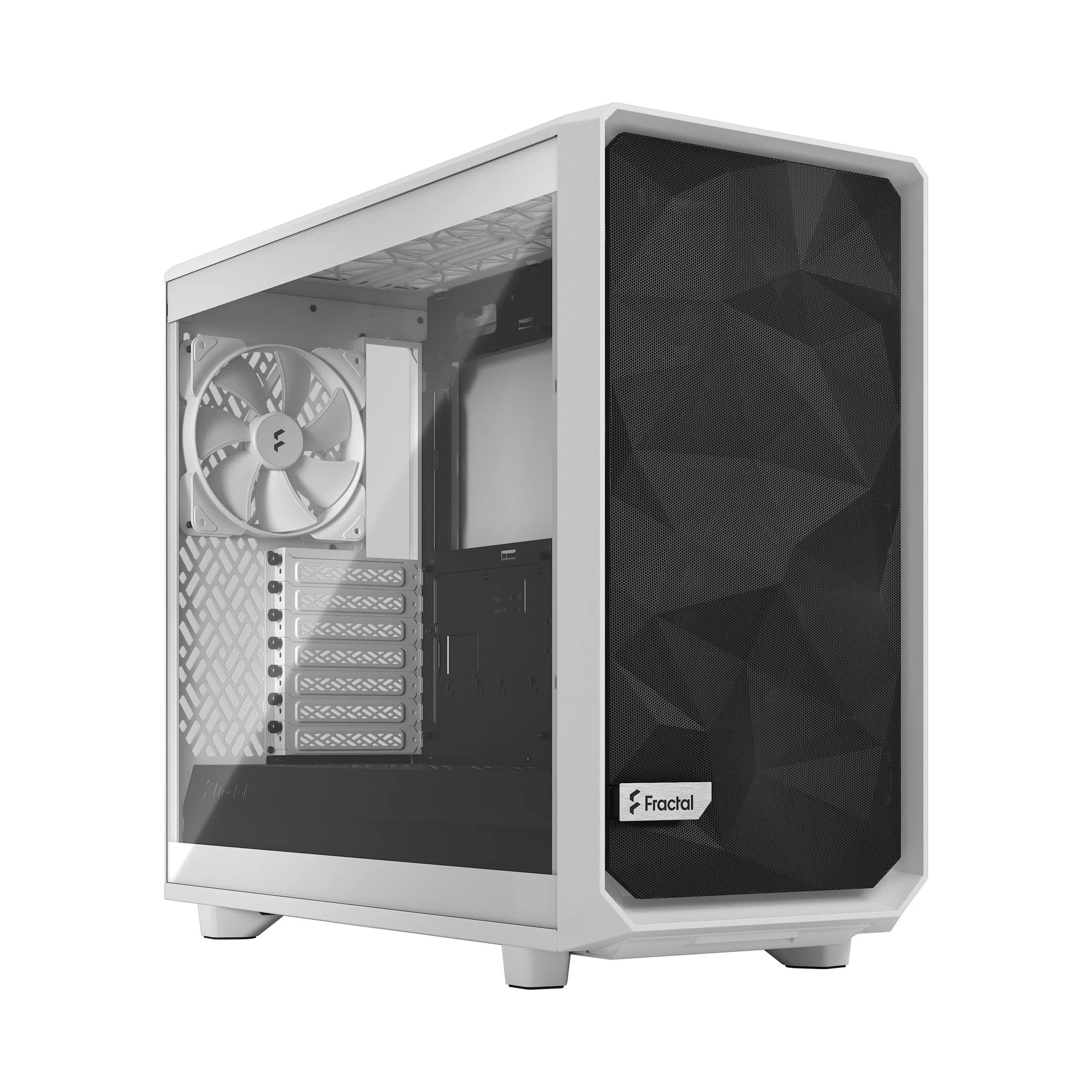 Fractal Design Meshify 2 Lite -miditornikotelo läpinäkyvällä ikkunalla, valkoinen