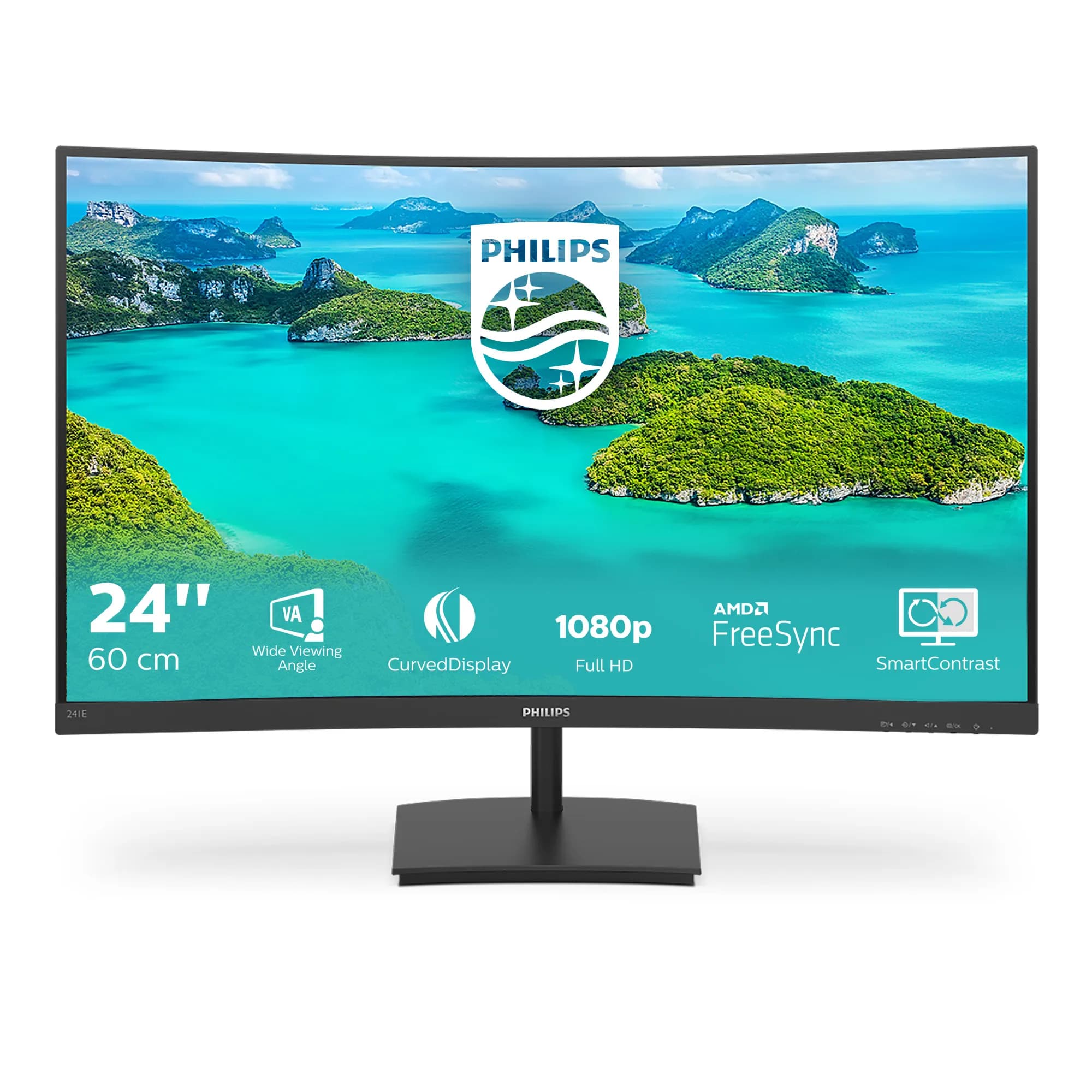 Philips 23.6"" E-Line 241E1SCA, Full HD, VA -kaareva näyttö