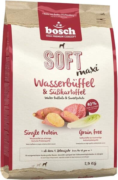 Bosch SOFT Maxi Water Buffalo & Sweet Potato, Koiran kuivaruoka, Adult, 12,5 kg