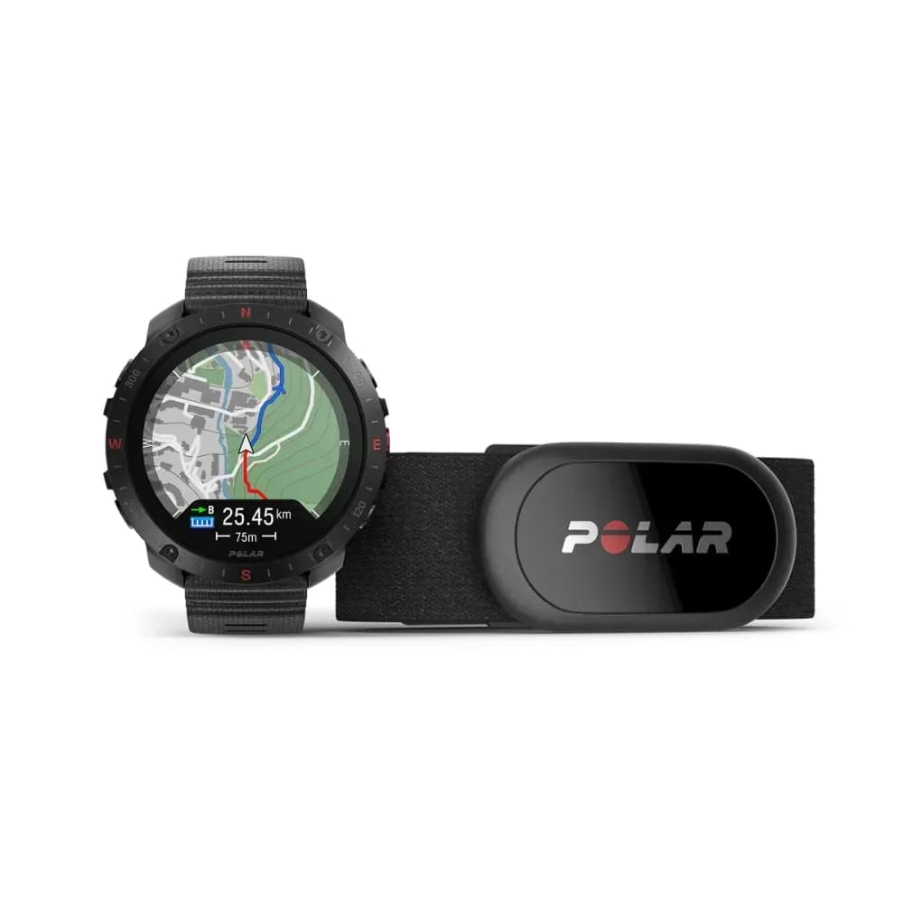 Polar Grit X2 Pro 48.6mm AMOLED -urheilukello, musta