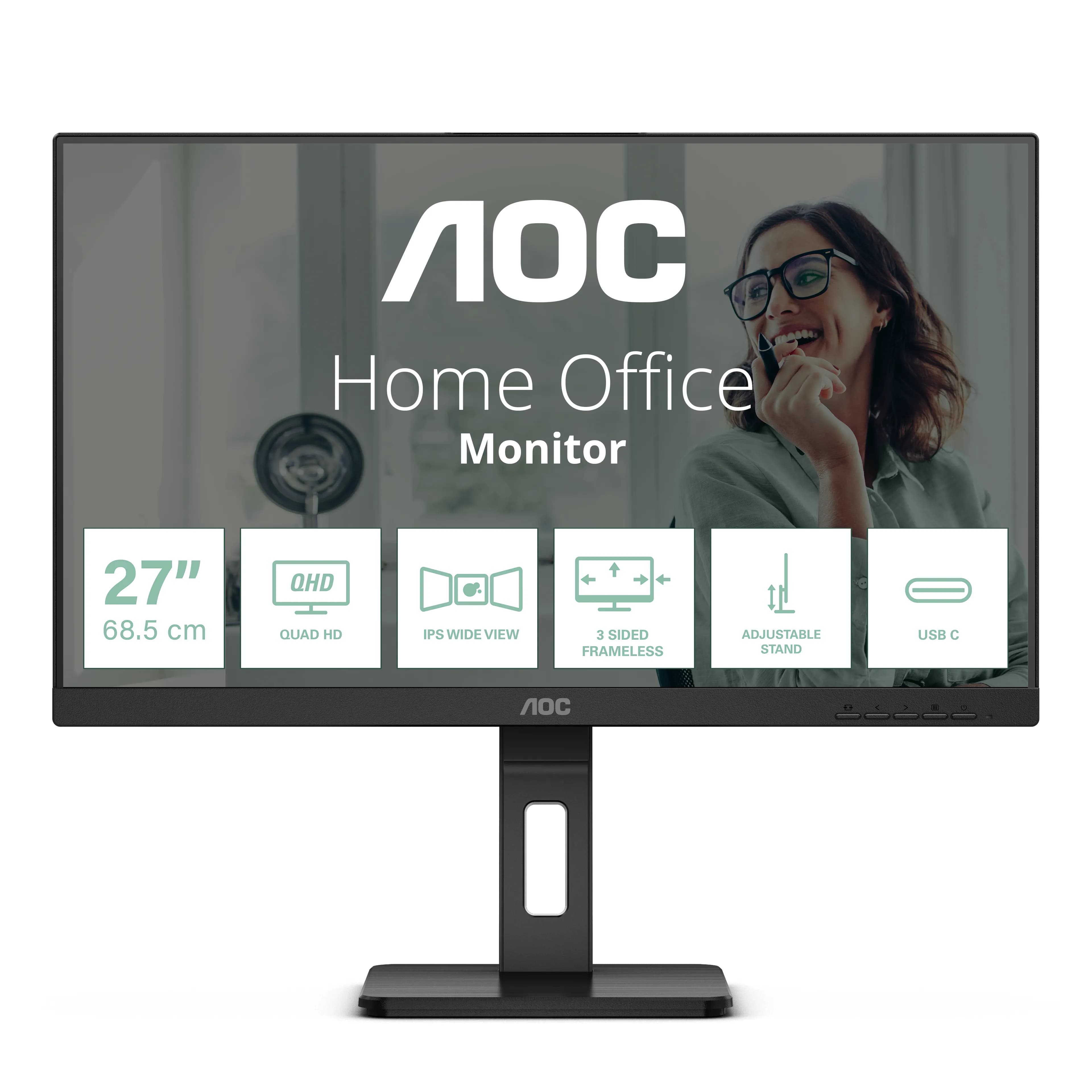AOC Q27P3CV 27"" QHD, IPS -näyttö, USB-C hub