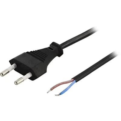 Laitekaapeli, CEE 7/16 > avoin pää, 2,5 A / 250 V, 2 m (ei maad)