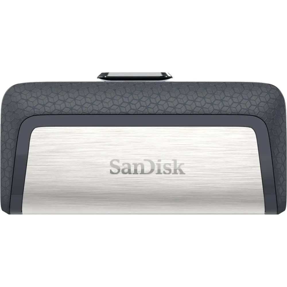 SanDisk Ultra Dual Drive USB-C/USB-A 3.1 Gen 1 128 Gt -muistitikku, musta/hopea