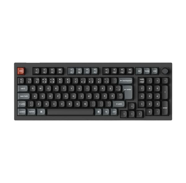 Keychron V5 Ultra 8K 96% -langaton mekaaninen pelinäppäimistö, Keychron Silk POM Brown, musta