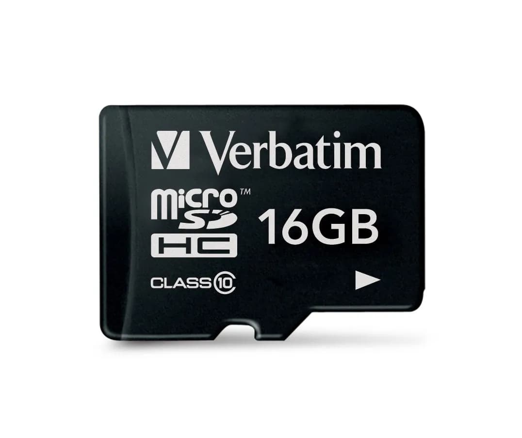 Verbatim Premium 16 Gt MicroSDHC Class 10 U1 V10 -muistikortti + SD-adapteri, musta