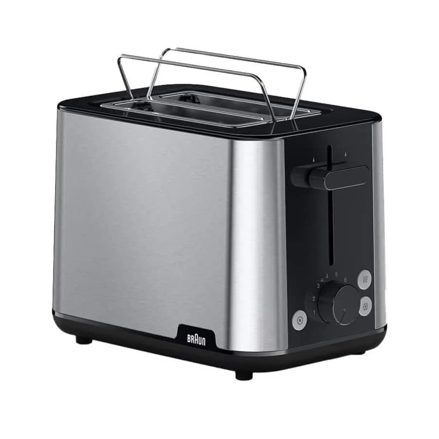 Braun PurShine HT1510 -leivänpaahdin, 2 viipaleita, musta/ruostumaton teräs