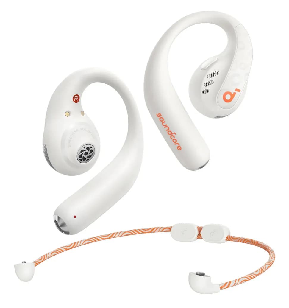 Anker Soundcore AeroFit Pro -langattomat nappikuulokkeet + niskapanta, valkoinen