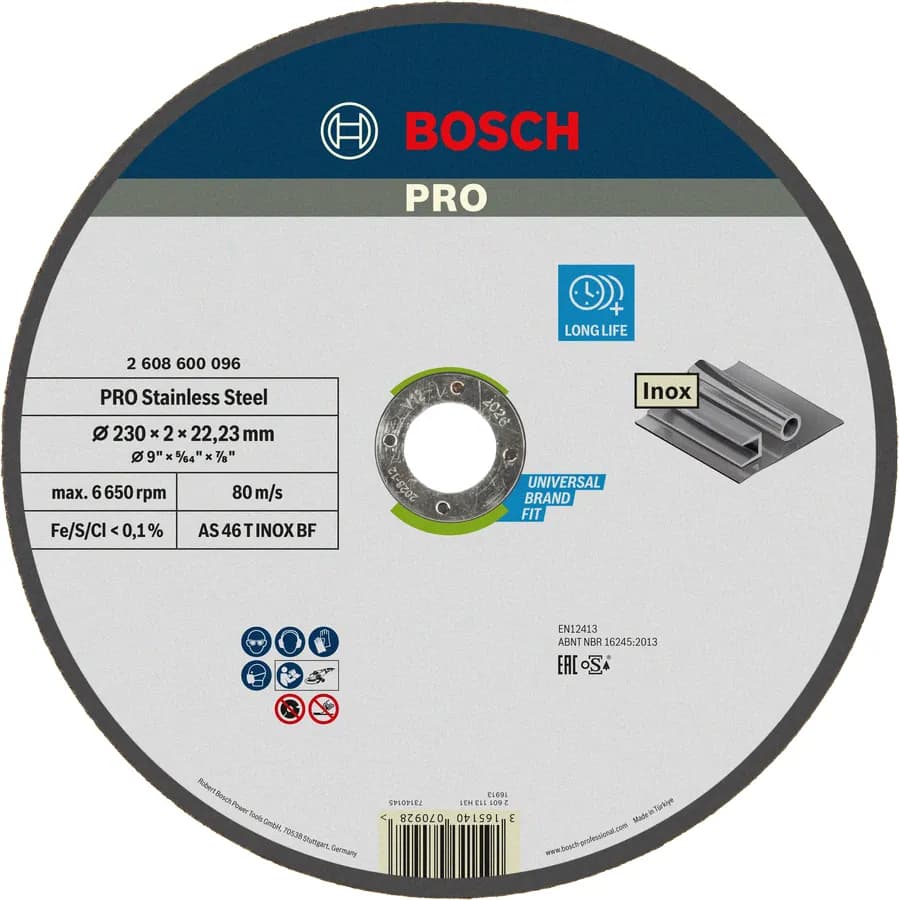 Bosch Cutting disc straight 230mm Inox
