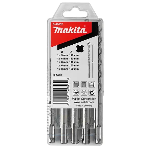 Makita -Poranteräsarja SDS-PLUS, 5-osaa