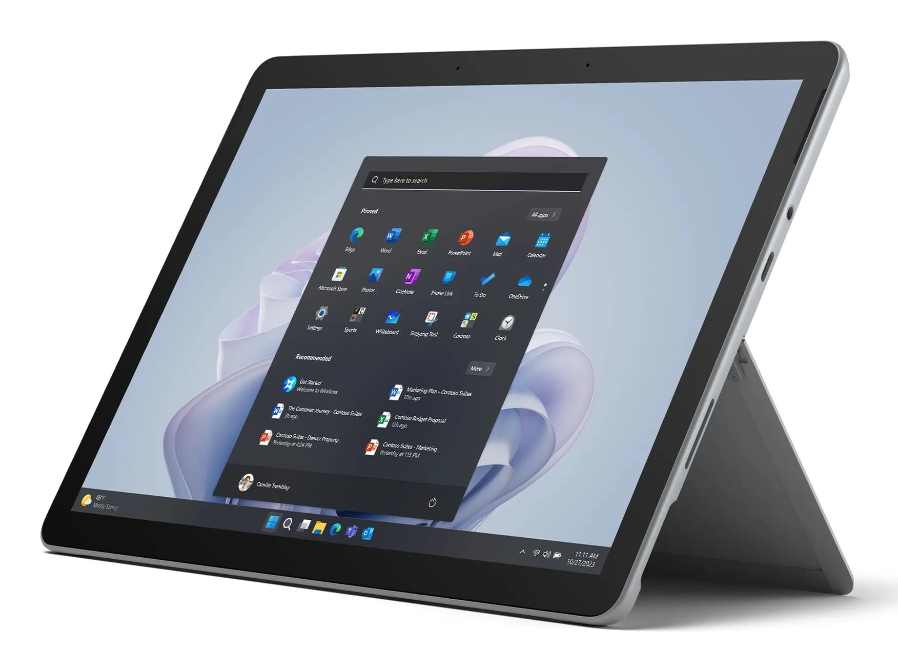 Microsoft Surface Go 4 for Business 10.5"", Intel N200, 8/256 Gt, Wi-Fi, Win 11 Pro -tabletti, platinum