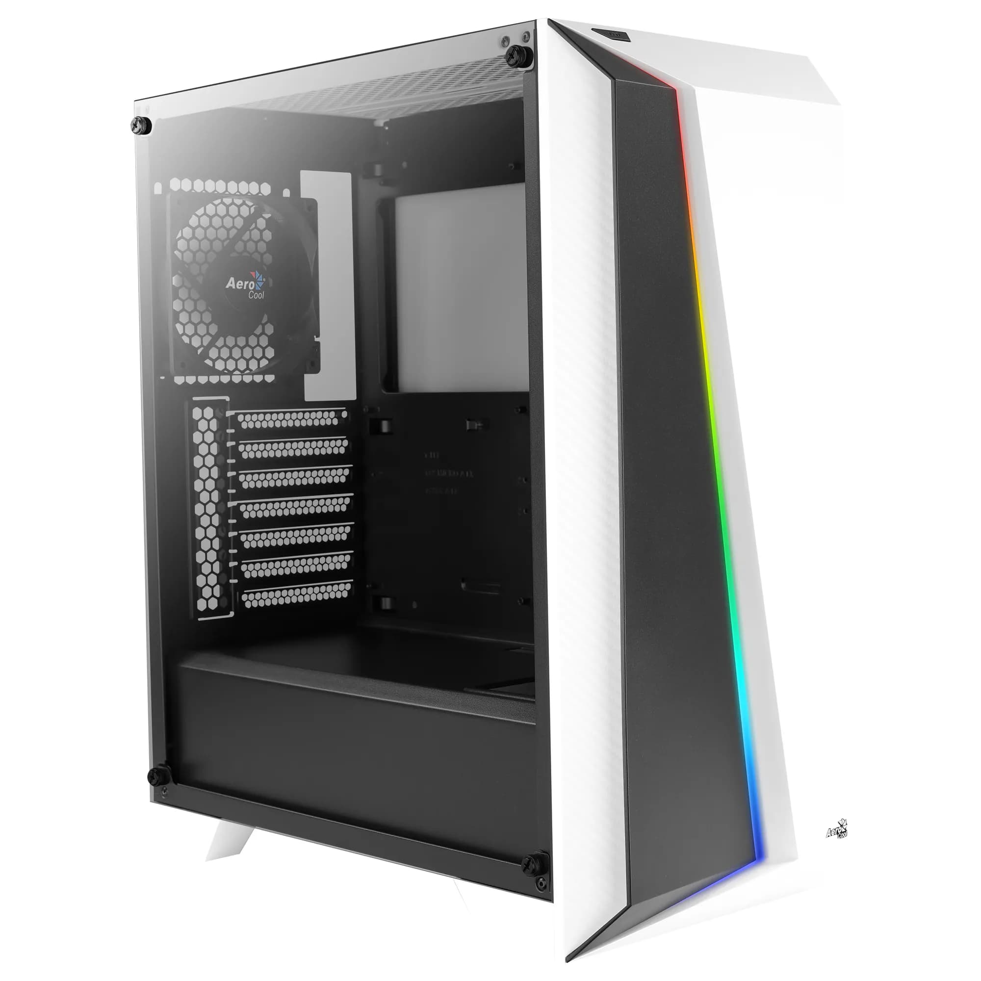 AeroCool Cylon Pro -miditornikotelo ikkunalla ja RGB-valaistuksella, musta