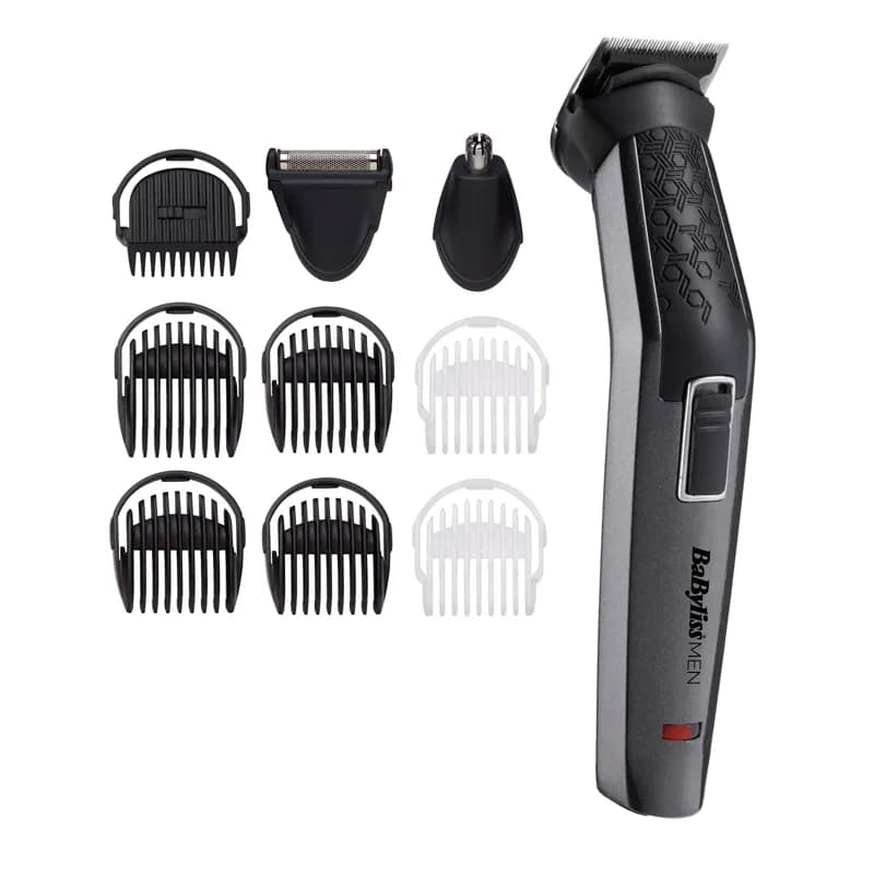 BaByliss MT727E 11-in-1 Carbon Titanium Multitrimmer -monitoimitrimmeri, musta/hopea