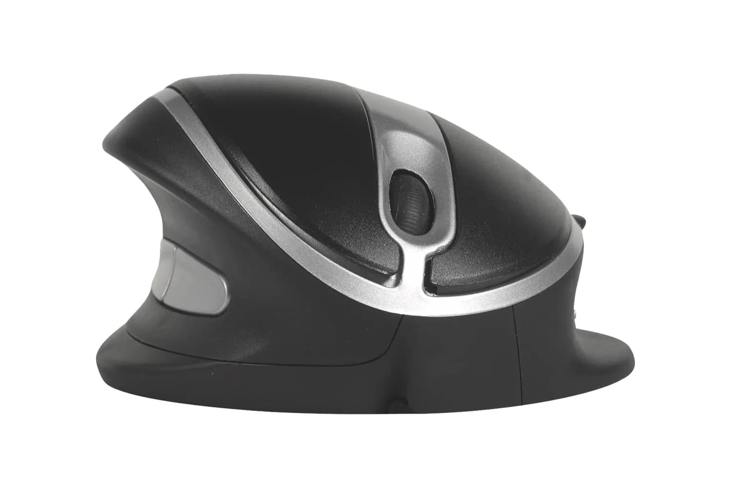 BakkerElkhuizen Oyster Mouse -langaton ergonominen hiiri, musta/hopea