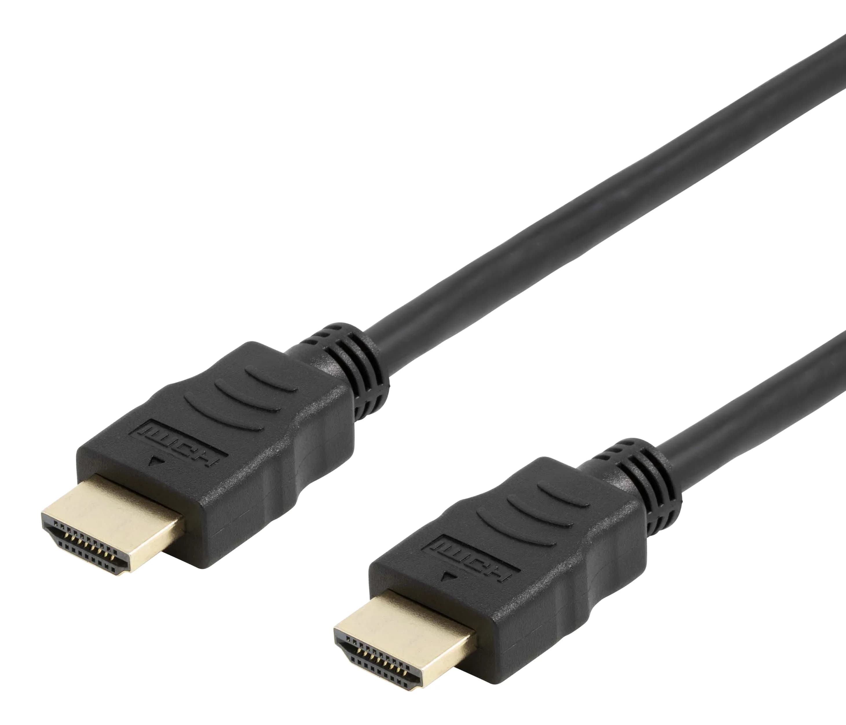 Deltaco HDMI 2.0 -kaapeli, jossa Ethernet, 2 m, musta