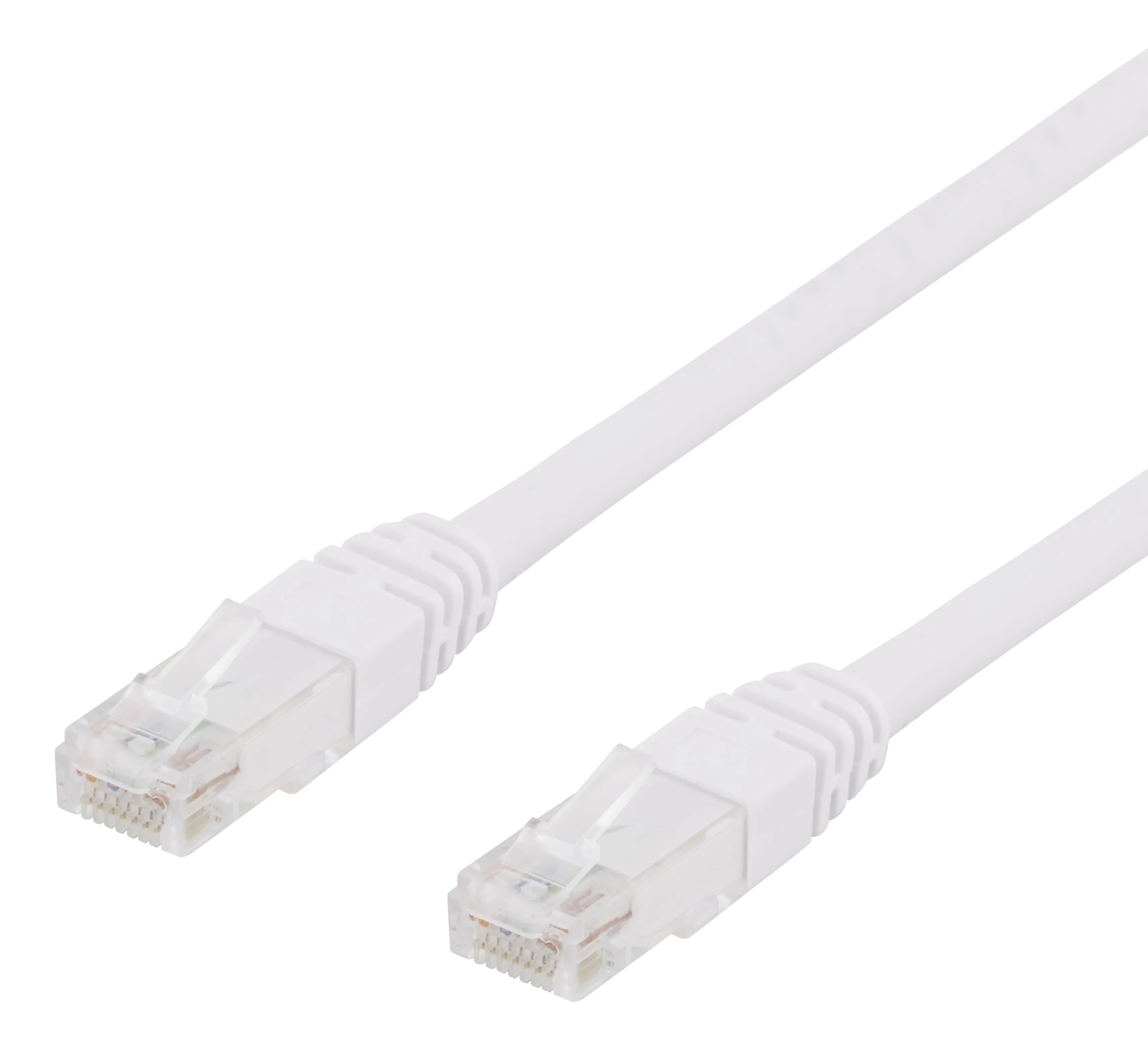 Deltaco Cat6 U/UTP RJ45 1m -verkkokaapeli, valkoinen
