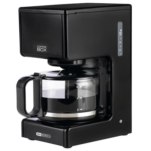 OBH Nordica Coffee Box 6 kupin -kahvinkeitin, musta