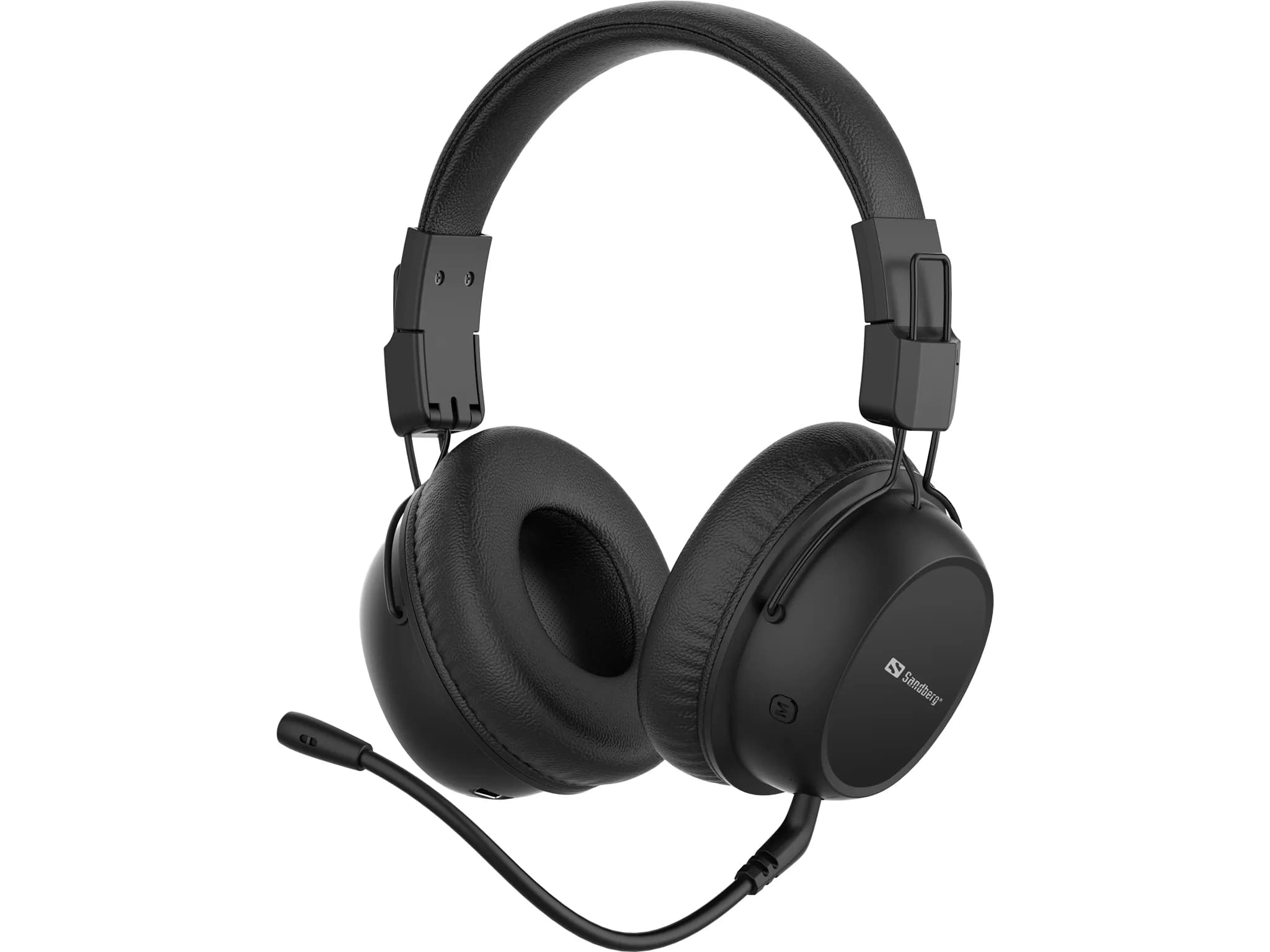 Sandberg Bluetooth Headset ANC FlexMic -langaton pelikuulokemikrofoni, musta