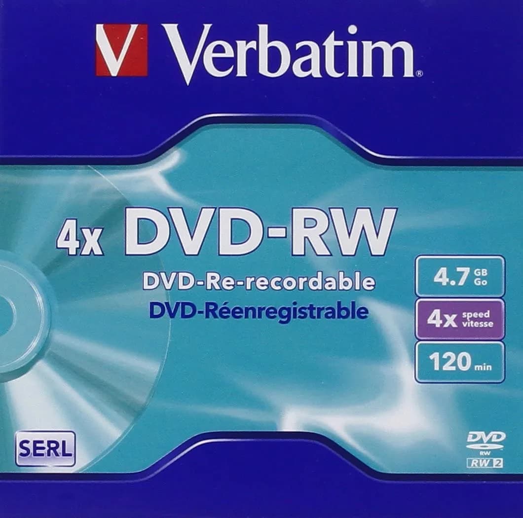 Verbatim DVD-RW, 4x, 4,7 GB/120 min, 5-pack jewel case, SERL