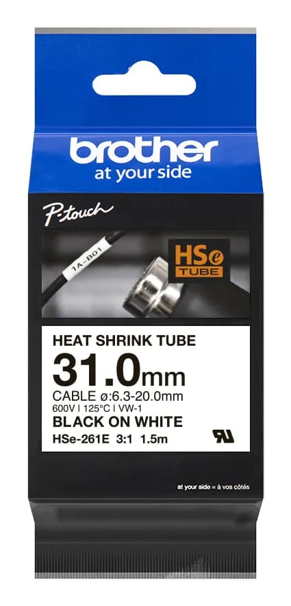 BROTHER B-ON-W HEAT SHRINK TUBE 31MM