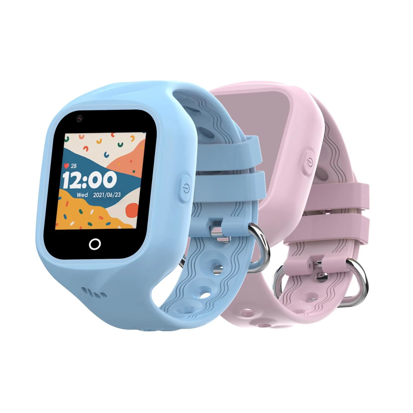 Celly Kidswatch 4G -älykello, Sininen + Valeanpunainen ranneke