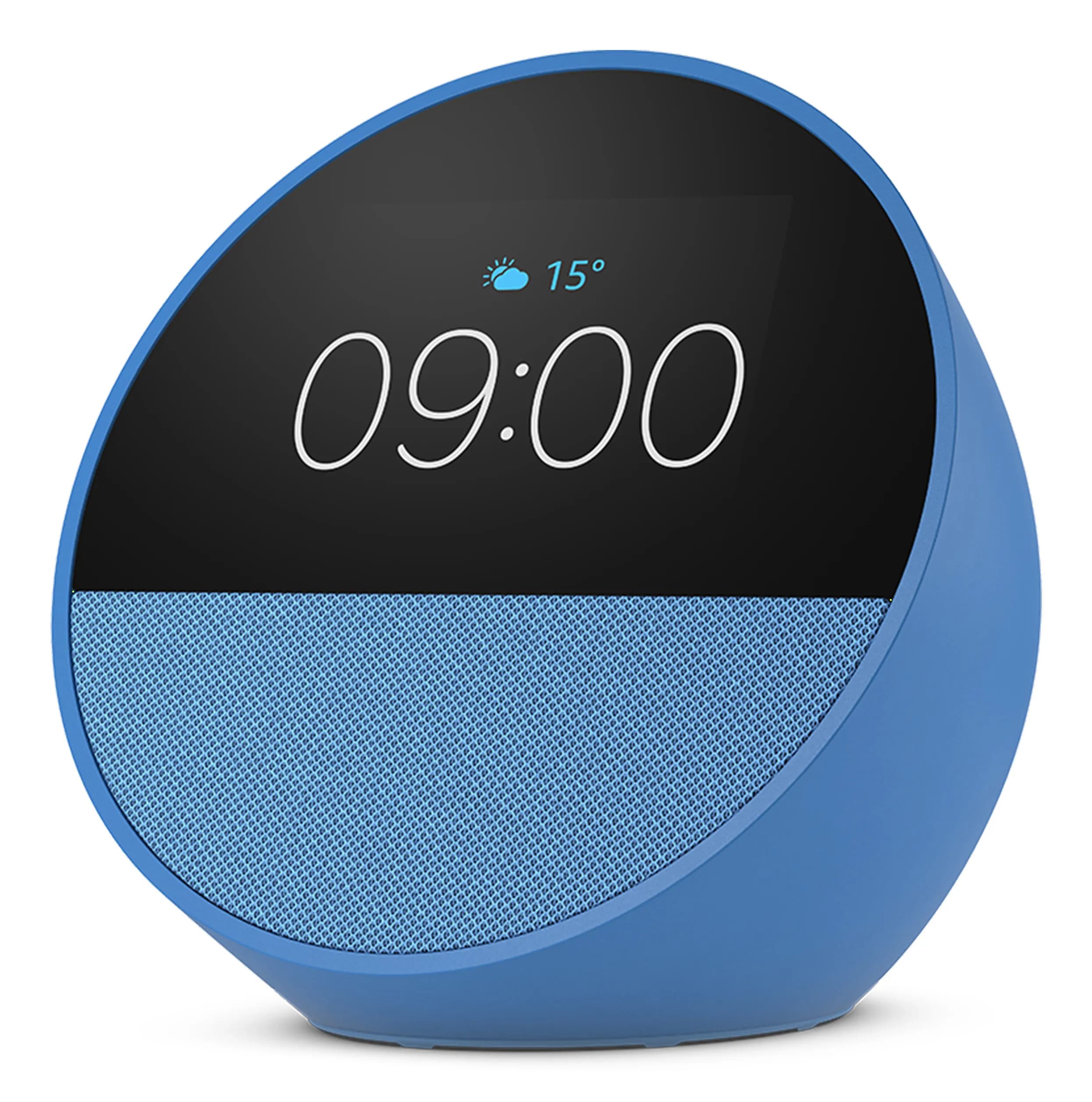 Amazon Echo Spot (2024) -älykäs herätyskello, sininen