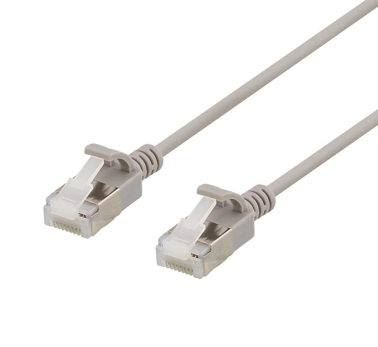Deltaco Cat6a U/FTP RJ45 0.3m -verkkokaapeli, harmaa