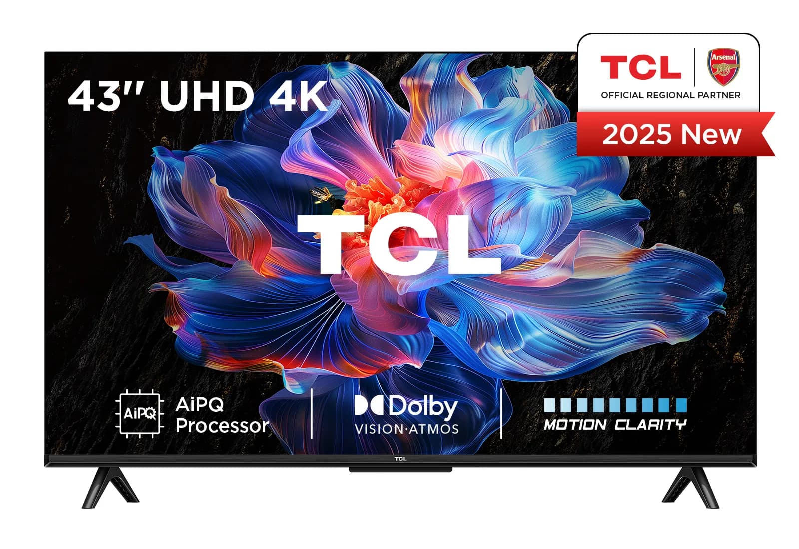 TCL 43V6C 43"" 4K DLED Google TV, 60 Hz, HDR10+, metallic
