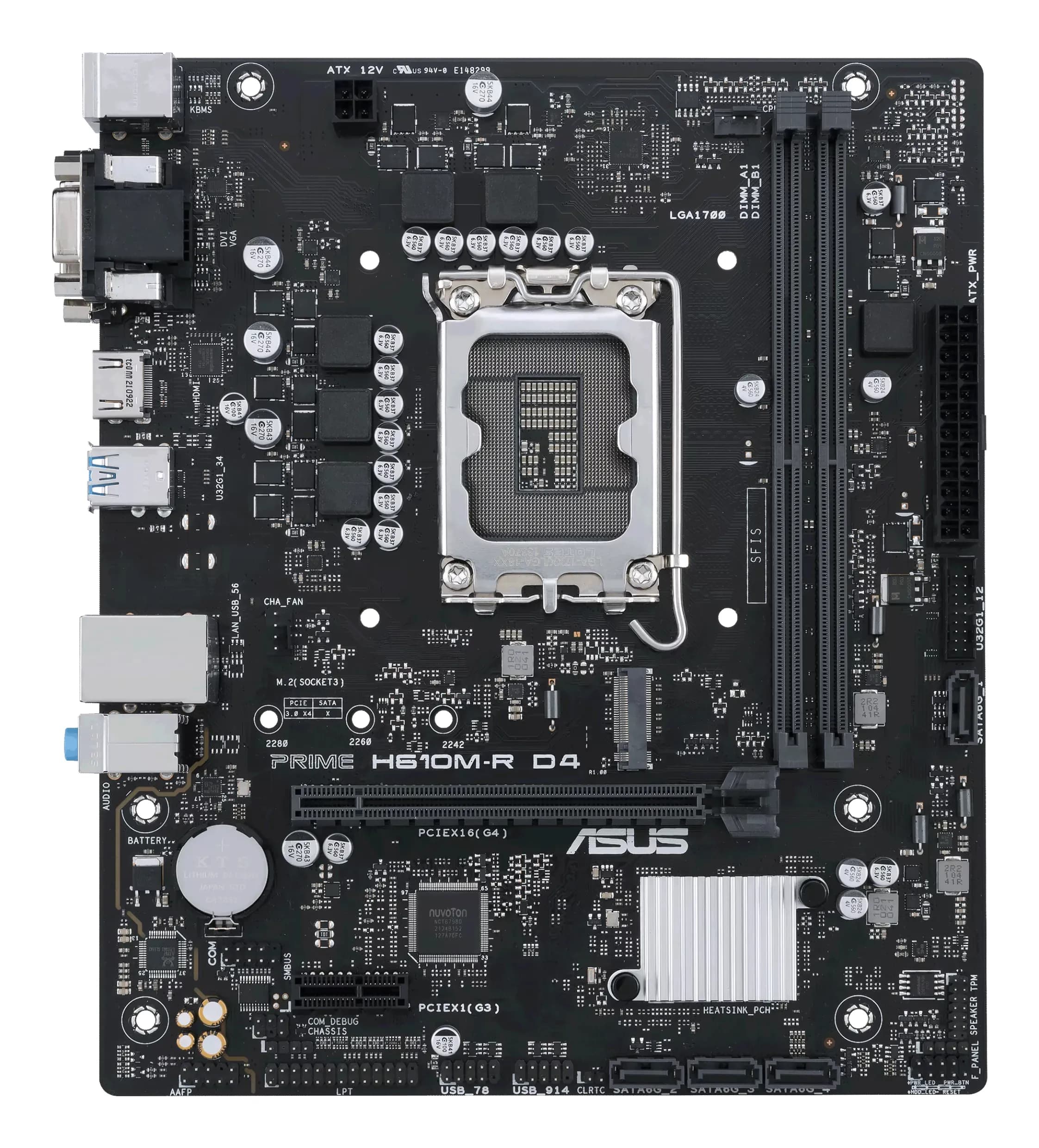 Asus PRIME H610M-R D4 DDR4 LGA1700 mATX -emolevy