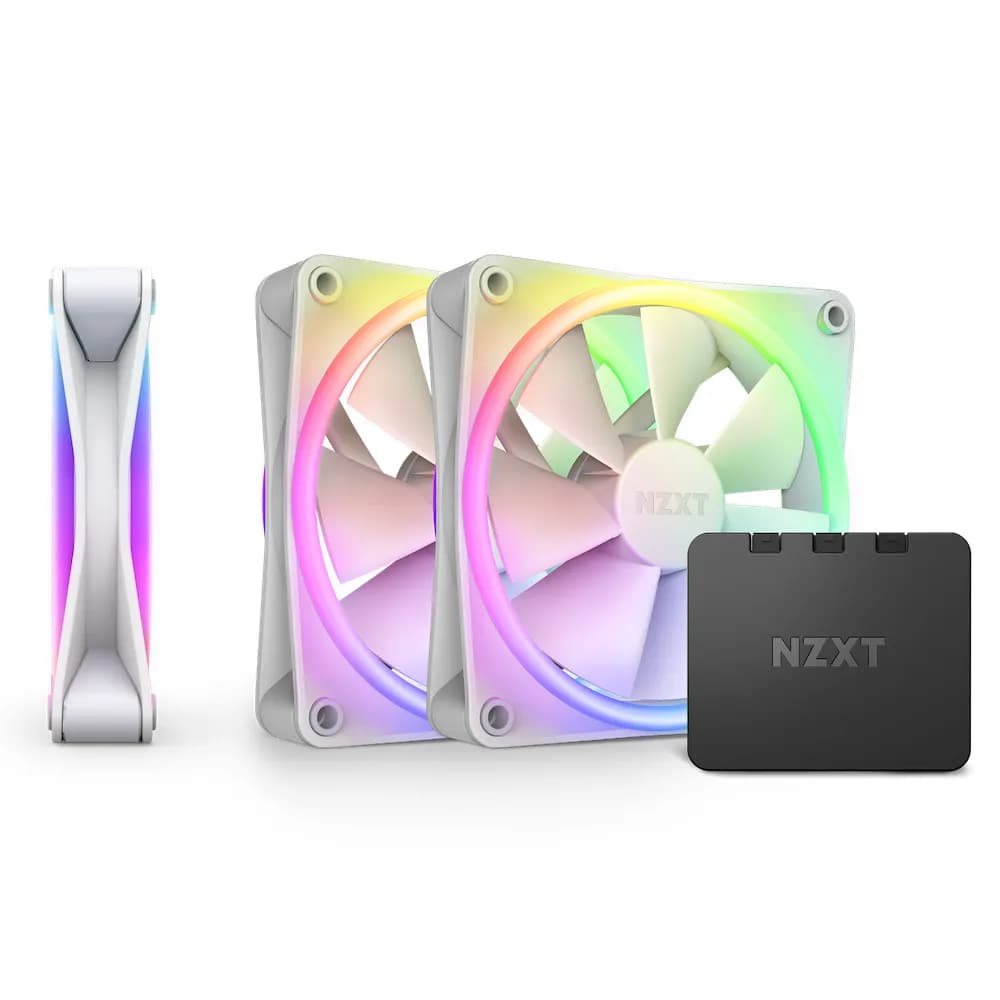 NZXT F120 RGB Duo 120 mm -kotelotuuletin, valkoinen, 3 kappaletta