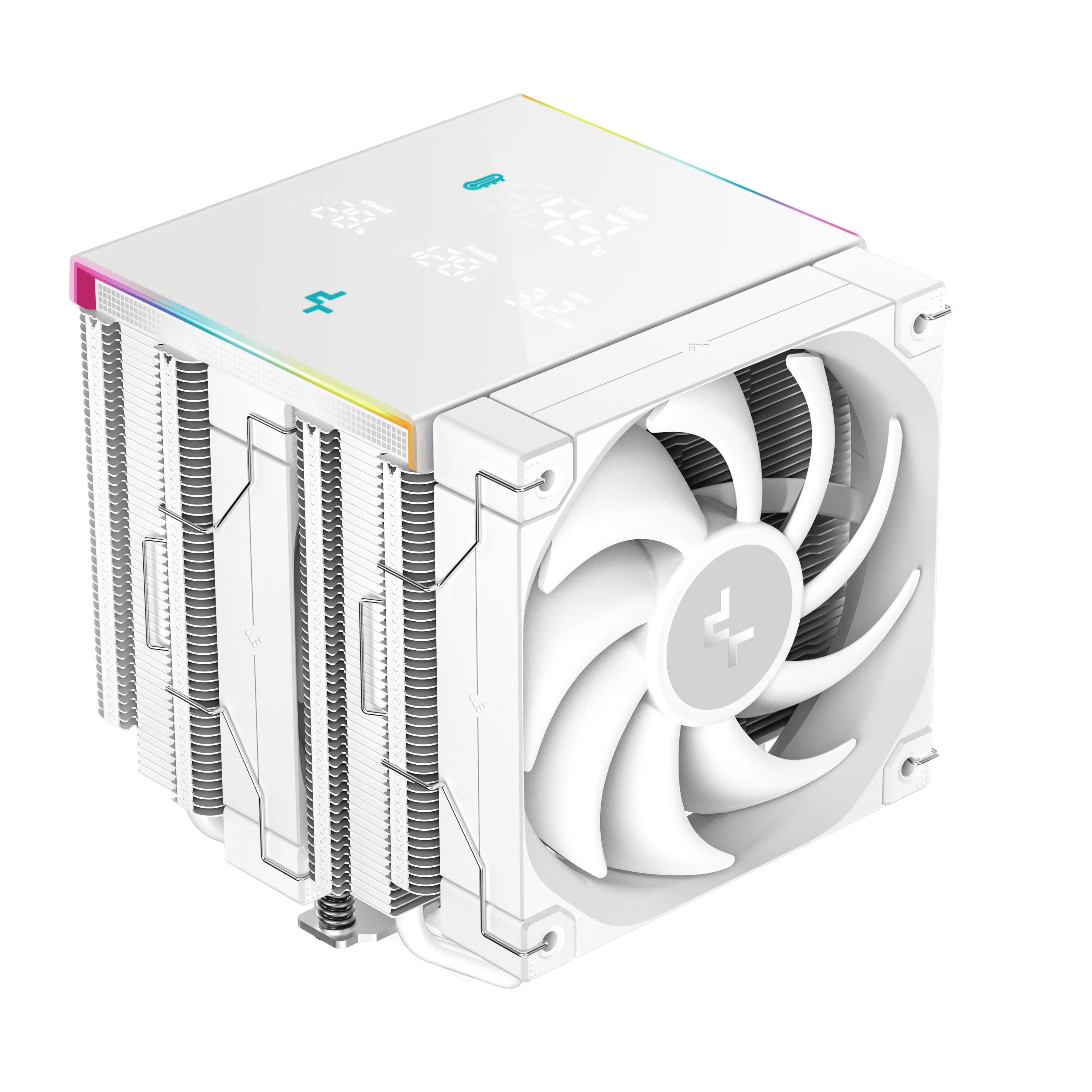 DeepCool AK620 Digital Pro, 2x120 mm ARGB -prosessorijäähdytin, valkoinen