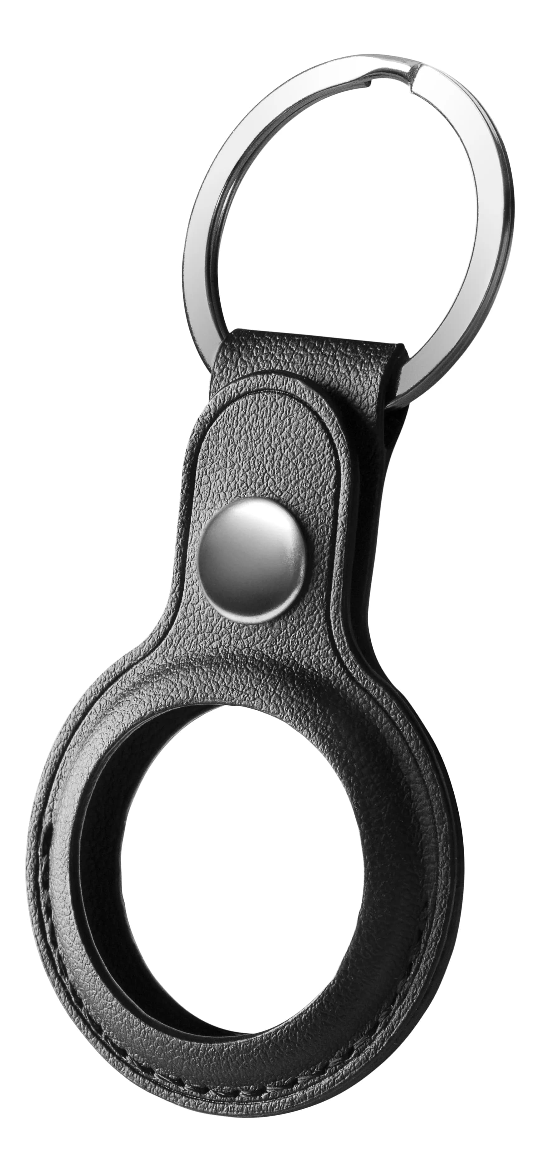 Deltaco Leather Keychain, AirTag -avaimenperä, Musta