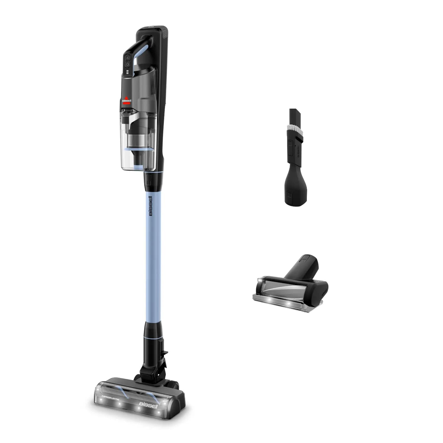 Bissell PowerClean FurFinder Select 0.4L 200W 25.2V 2Ah pussiton -varsi-imuri, musta, vaaleansininen