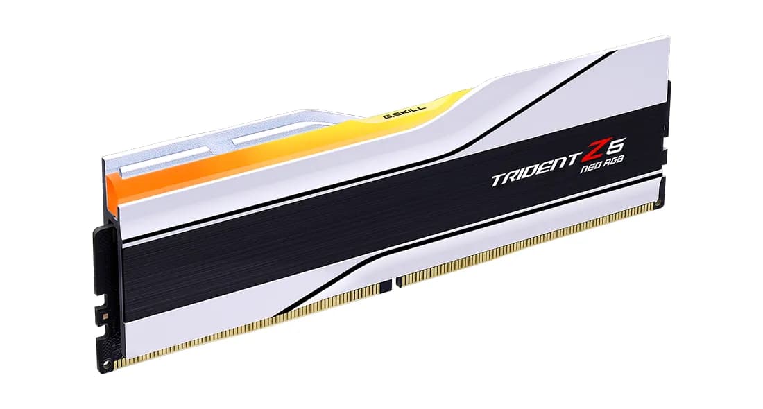 G.SKILL Trident Z5 NEO RGB 32 Gt (2 x 16 Gt) DDR5 6400 MHz, CL32 -muisti, valkoinen (EXPO)