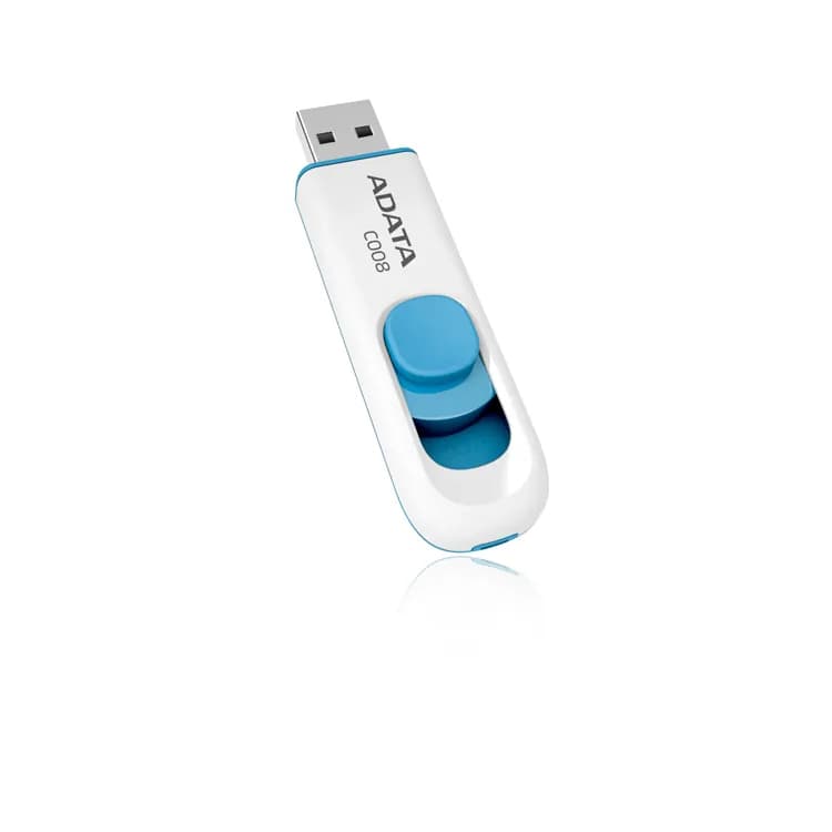 A-DATA AC008 USB 2.0 64 Gt -muistitikku, valkoinen/sininen