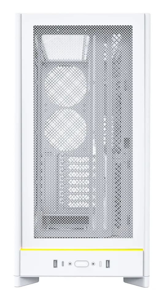 Montech HS01 Mesh -miditornikotelo ikkunalla ja RGB-valaistuksella, valkoinen