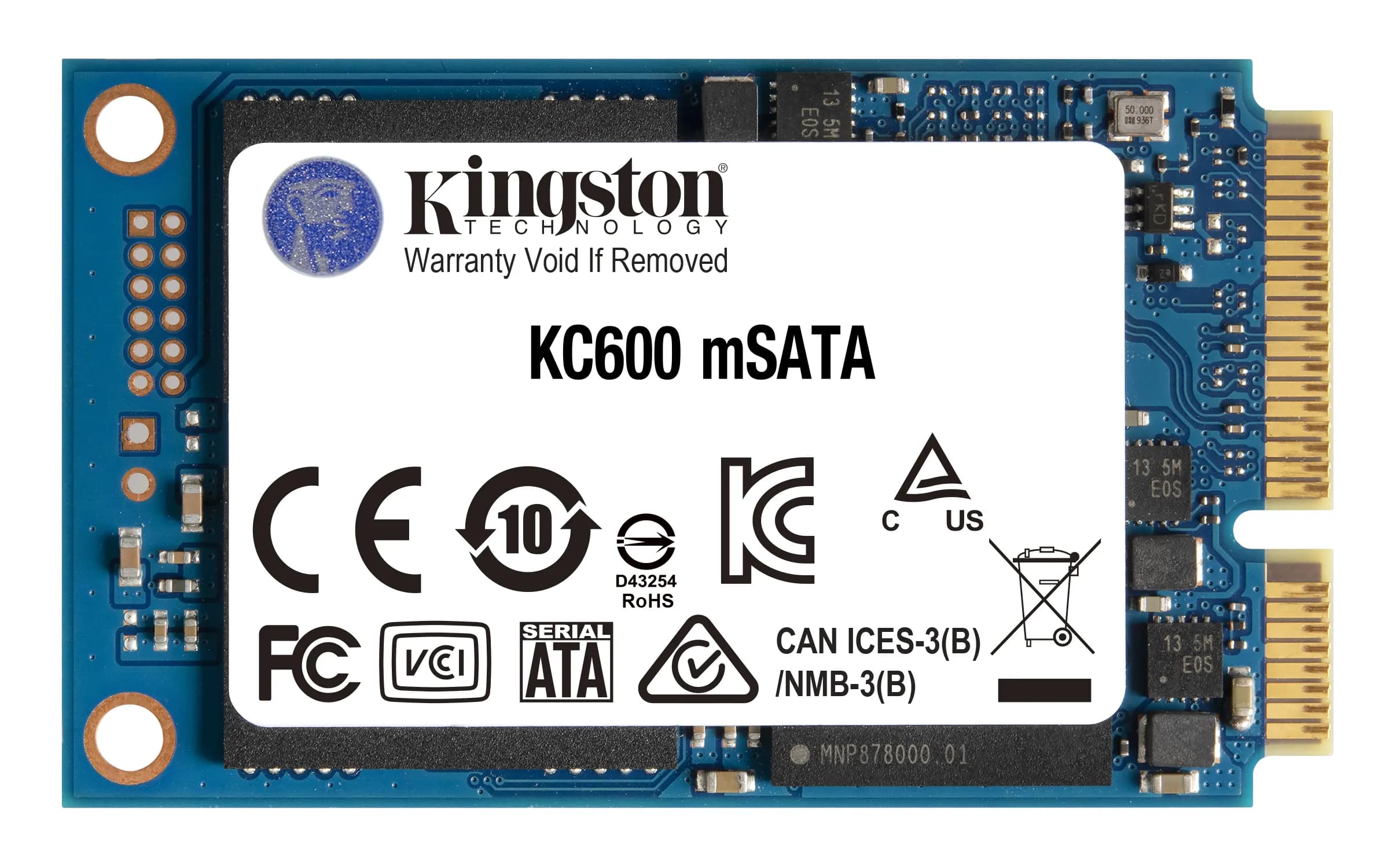 Kingston KC600 512 Gt mSATA SATA -SSD-levy