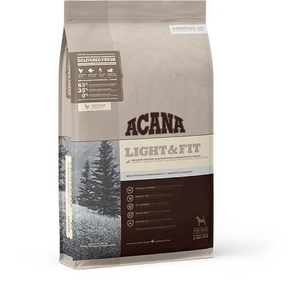 Acana Light & Fit, Koiran kuivaruoka, Adult, 11,4 kg