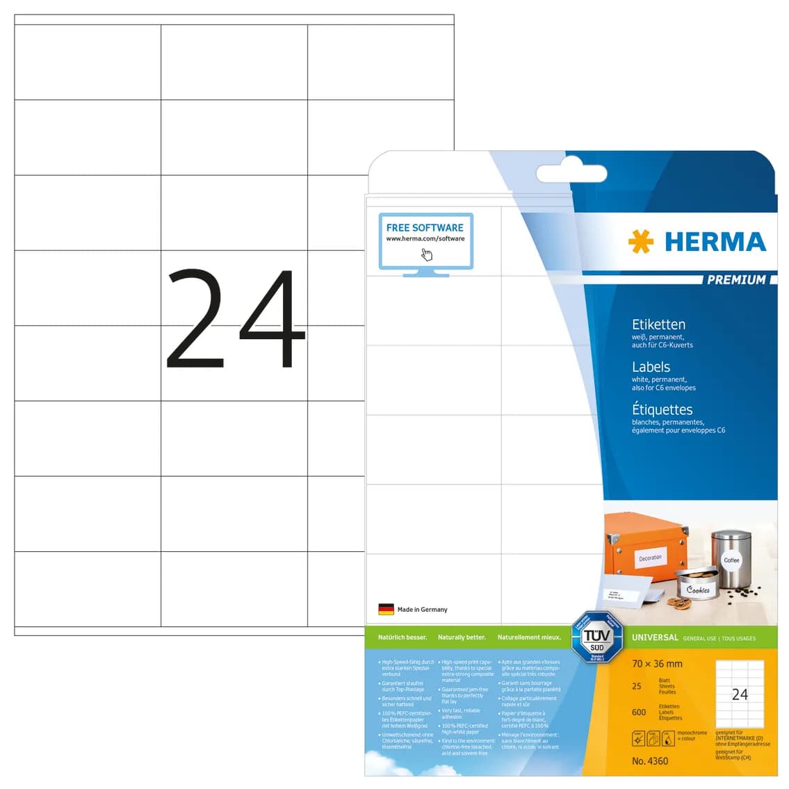 Herma label Premium 70x36 (600)