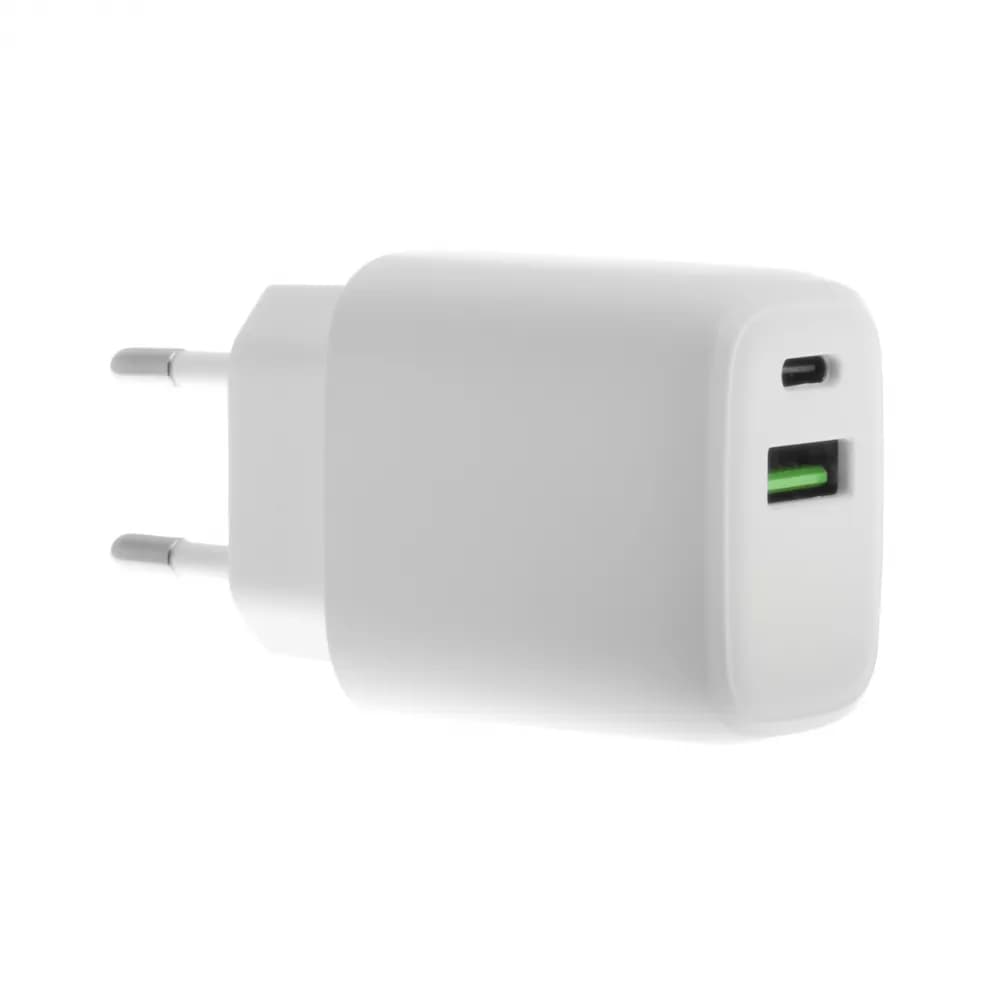 Insmat - Verkkosovitin - 30 watti(a) - 3 A - PD 3.0, Quick Charge 3.0 - 2 lähtöliittimet (USB, 24 pin USB-C)