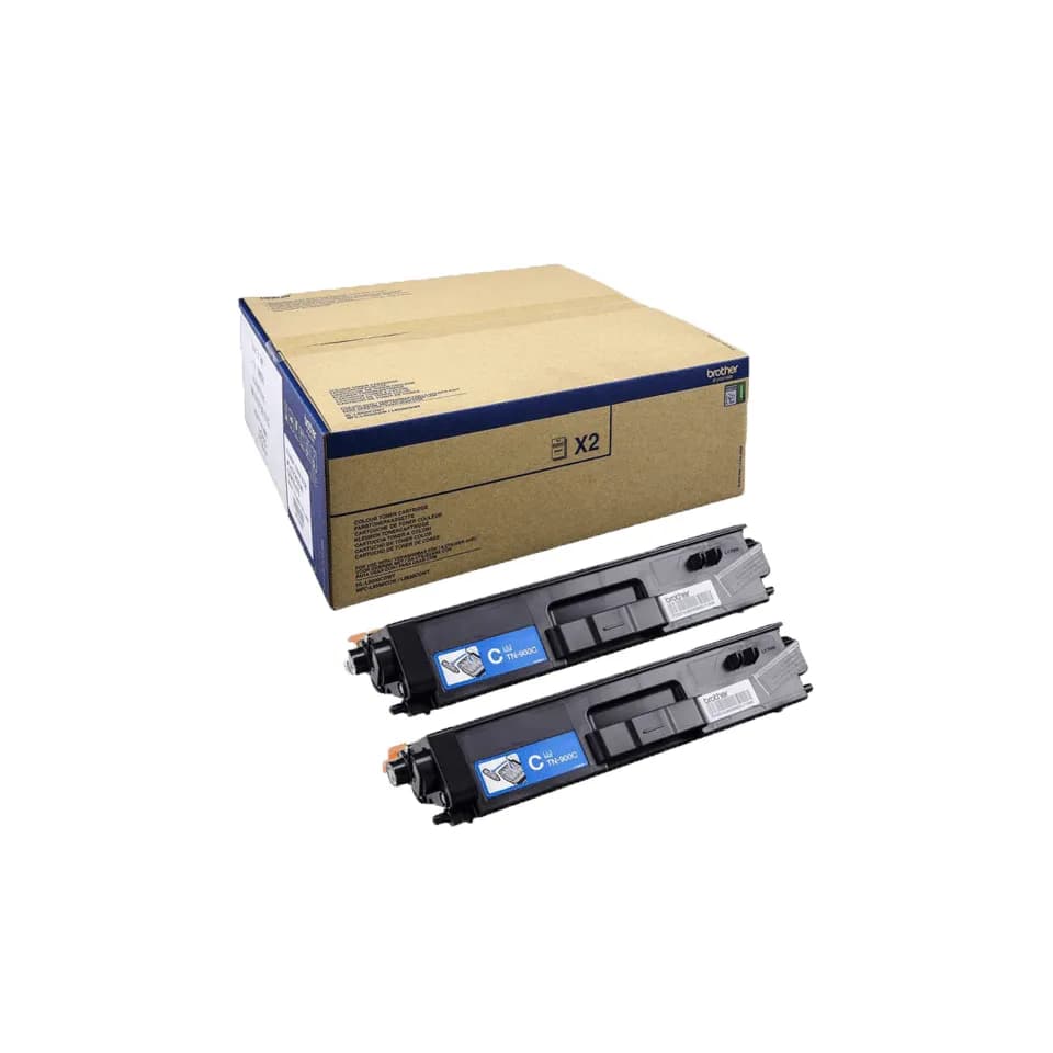 Brother TN900CTWIN -laservärikasettipakkaus, syaani, 2 kpl